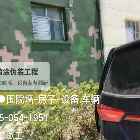 和平数码迷彩漆施工